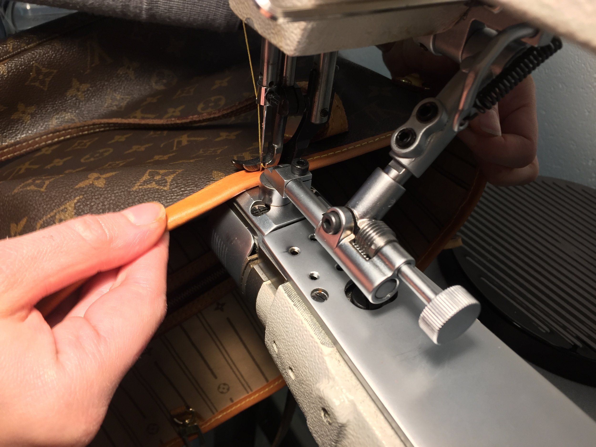 Where to find louis vuitton yellow thread color match and what size thread?  - Leather Sewing Machines 