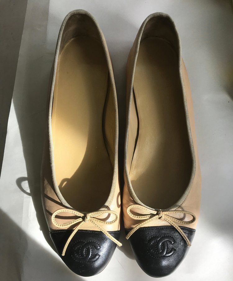 nude chanel ballet flats