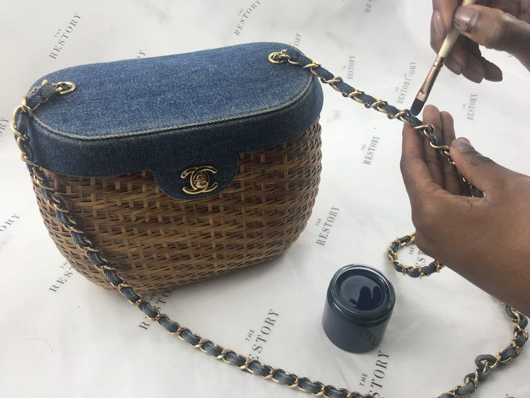 Reviving a Chanel denim and wicker basket - The Restory