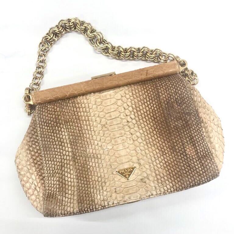 Snakeskin Prada Handbag